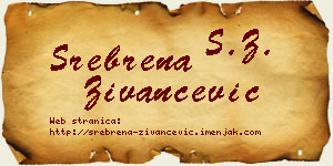 Srebrena Živančević vizit kartica